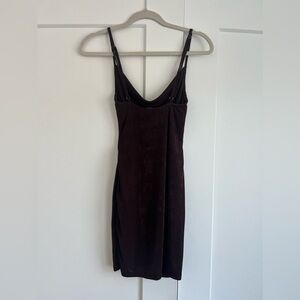 Etiquette Brown Cowl Neck Dress- Small